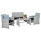 Best Choice Products 4-Piece Outdoor Wicker Patio Conversation Furniture Set w/ Table, Cushions